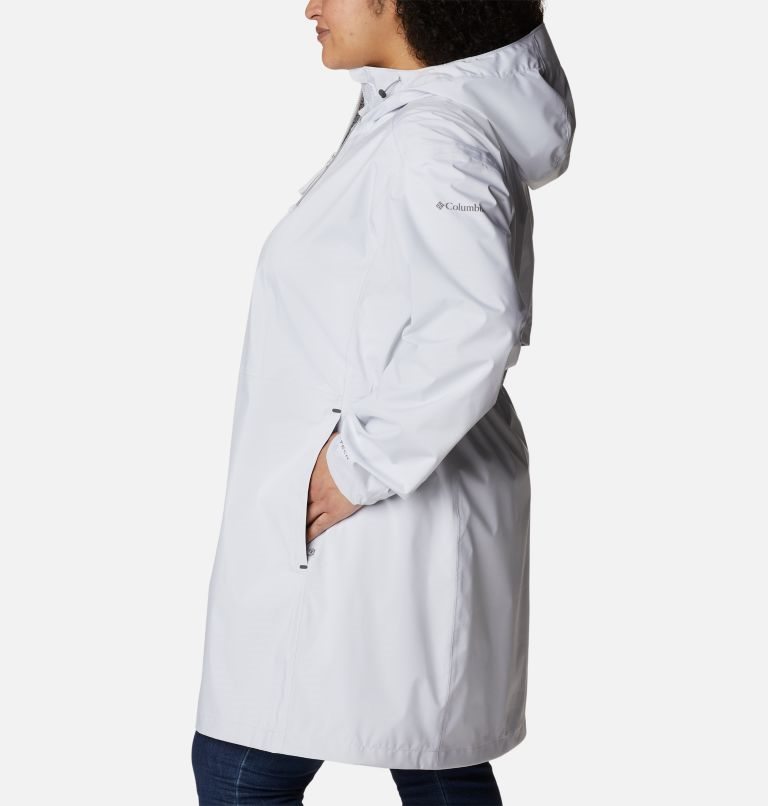 Women's Columbia Weekend Adventure Long Shell Jackets White | Plus Size CA-T0153